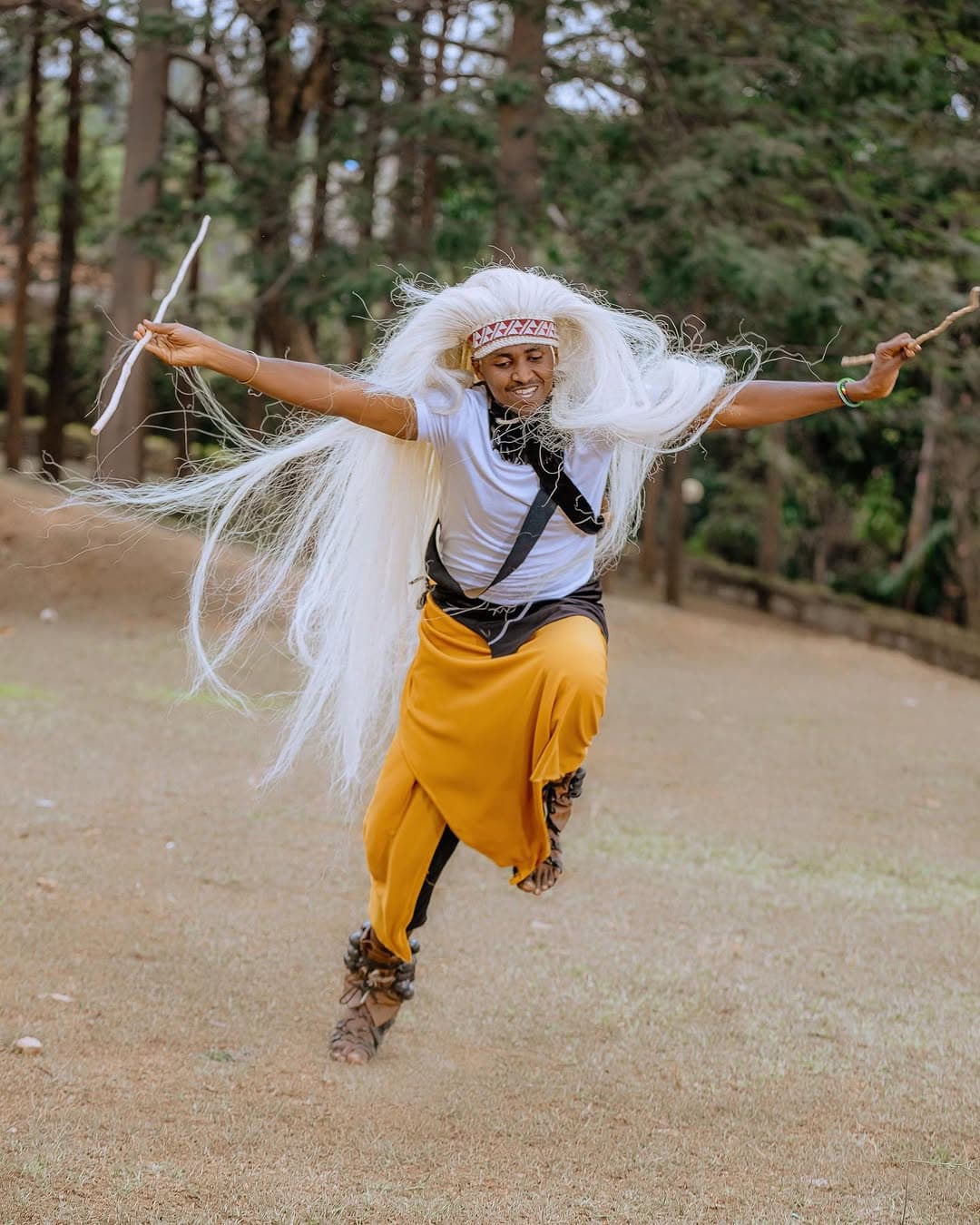 Corporate executives at cultural event